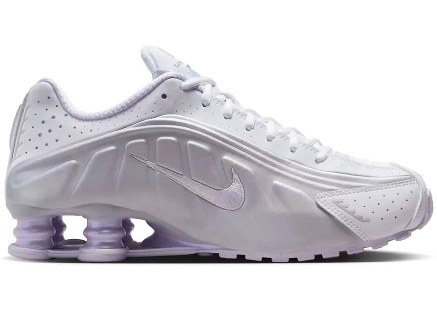 Nike Shox R4 White Metallic Platinum Barely Grape (Women's) - 1