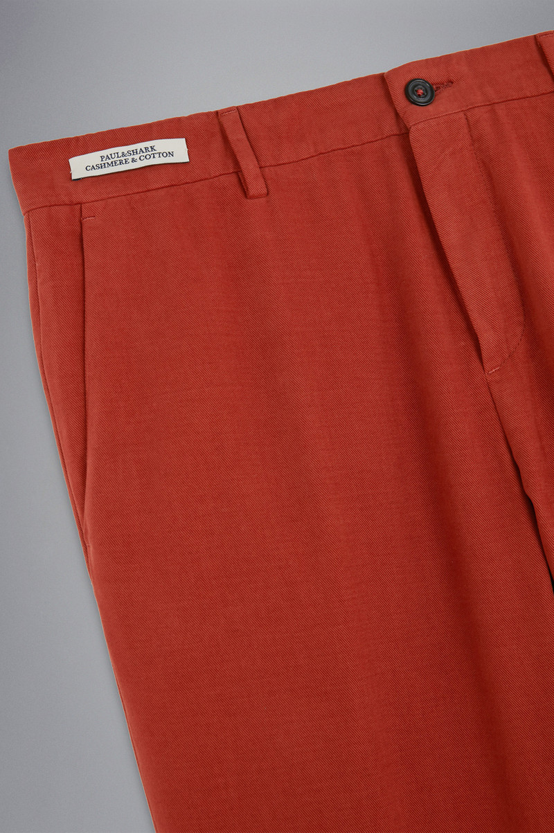 CASHMERE AND COTTON CHINO TROUSERS 6