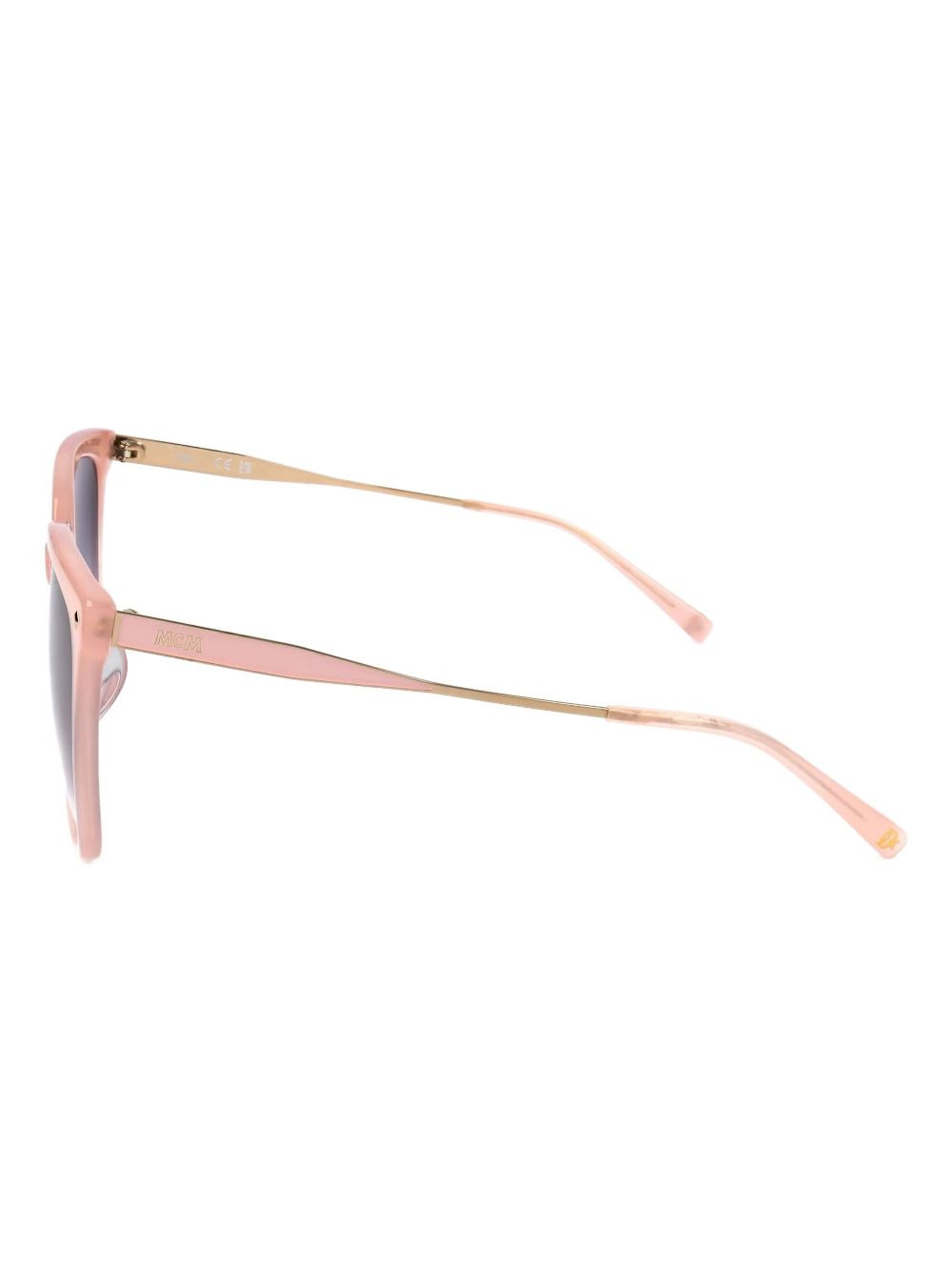 square gold-tone detail sunglasses - 3