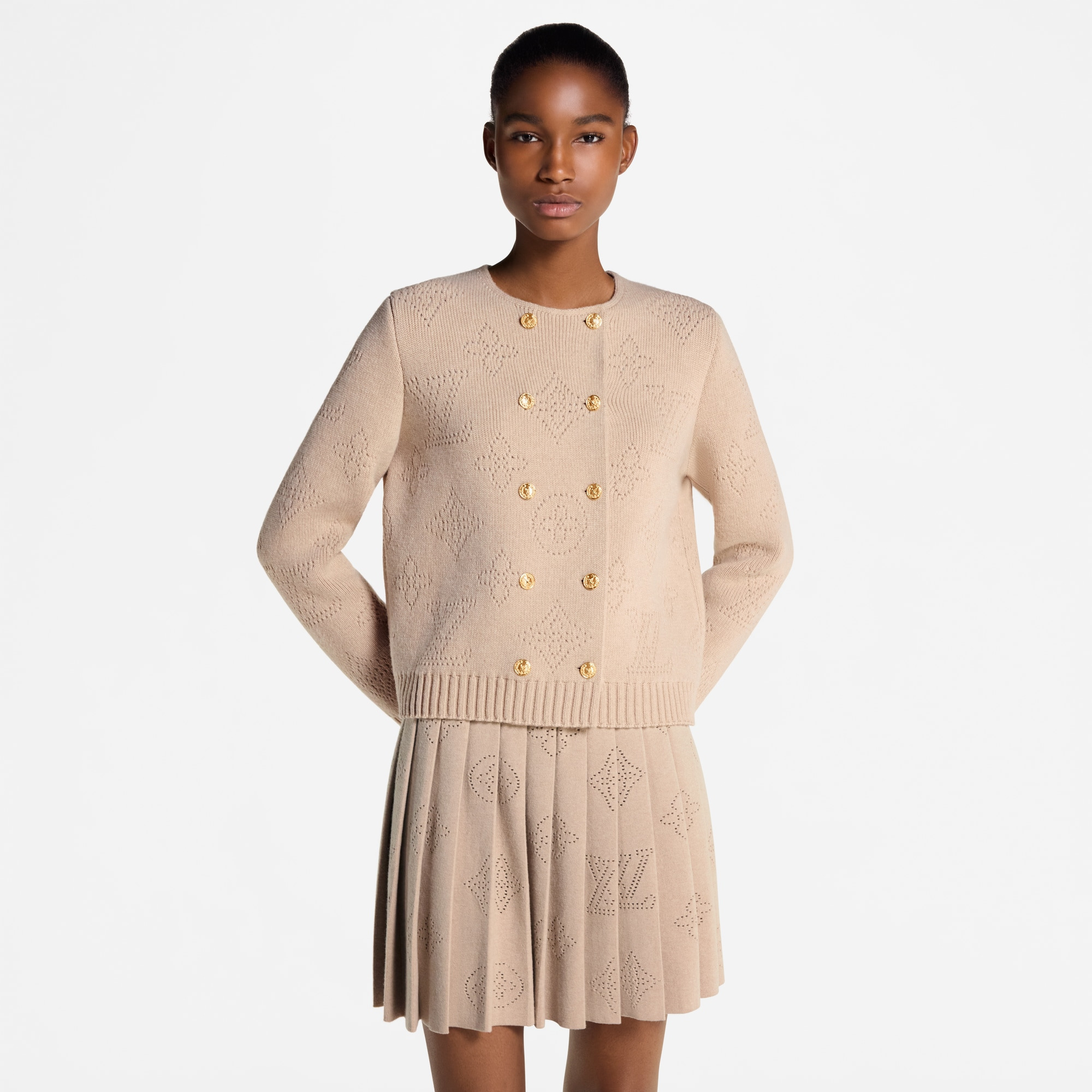 Double-Breasted Mahina Knit Cardigan - 4
