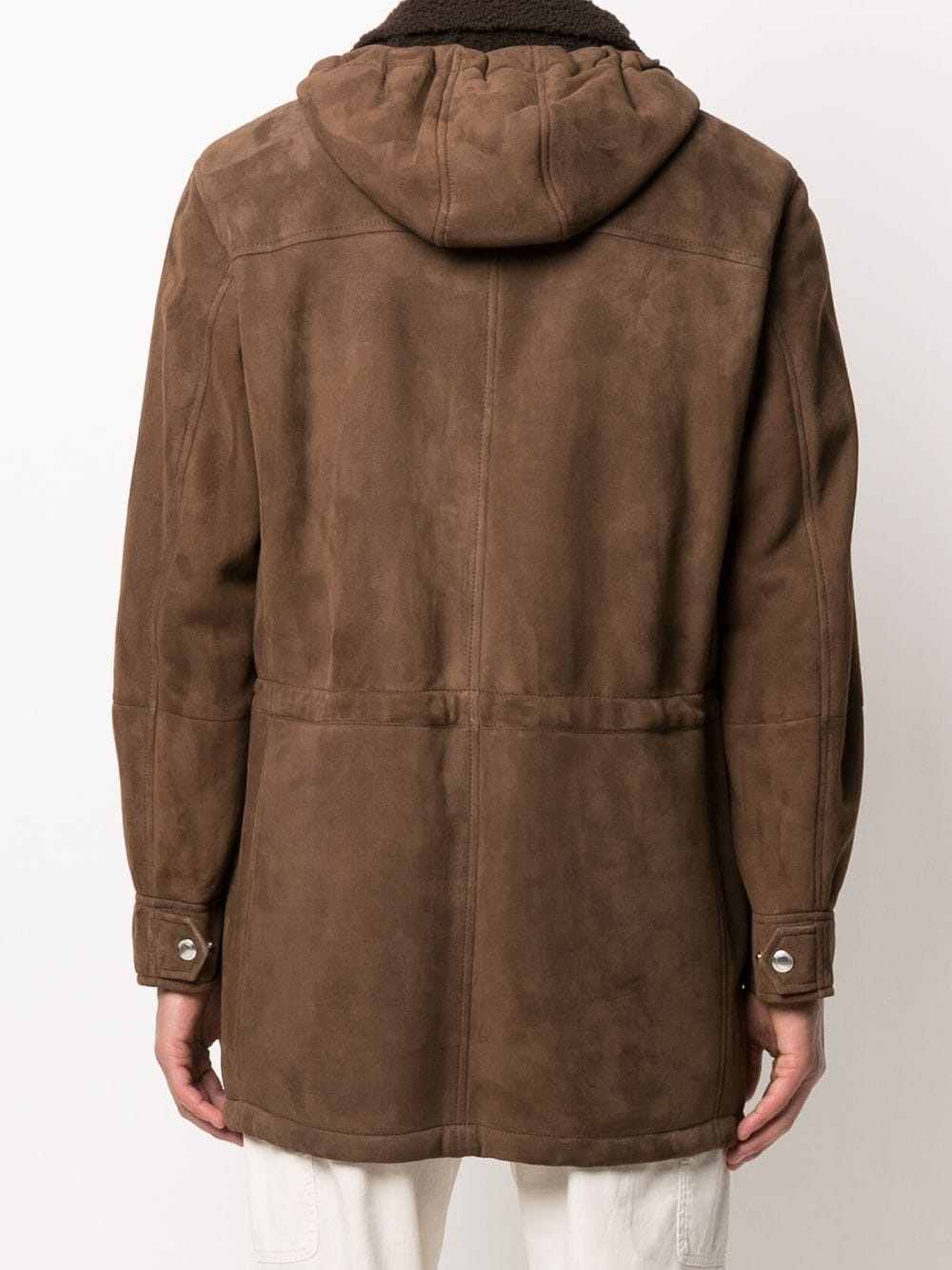 hooded sheepskin coat - 4