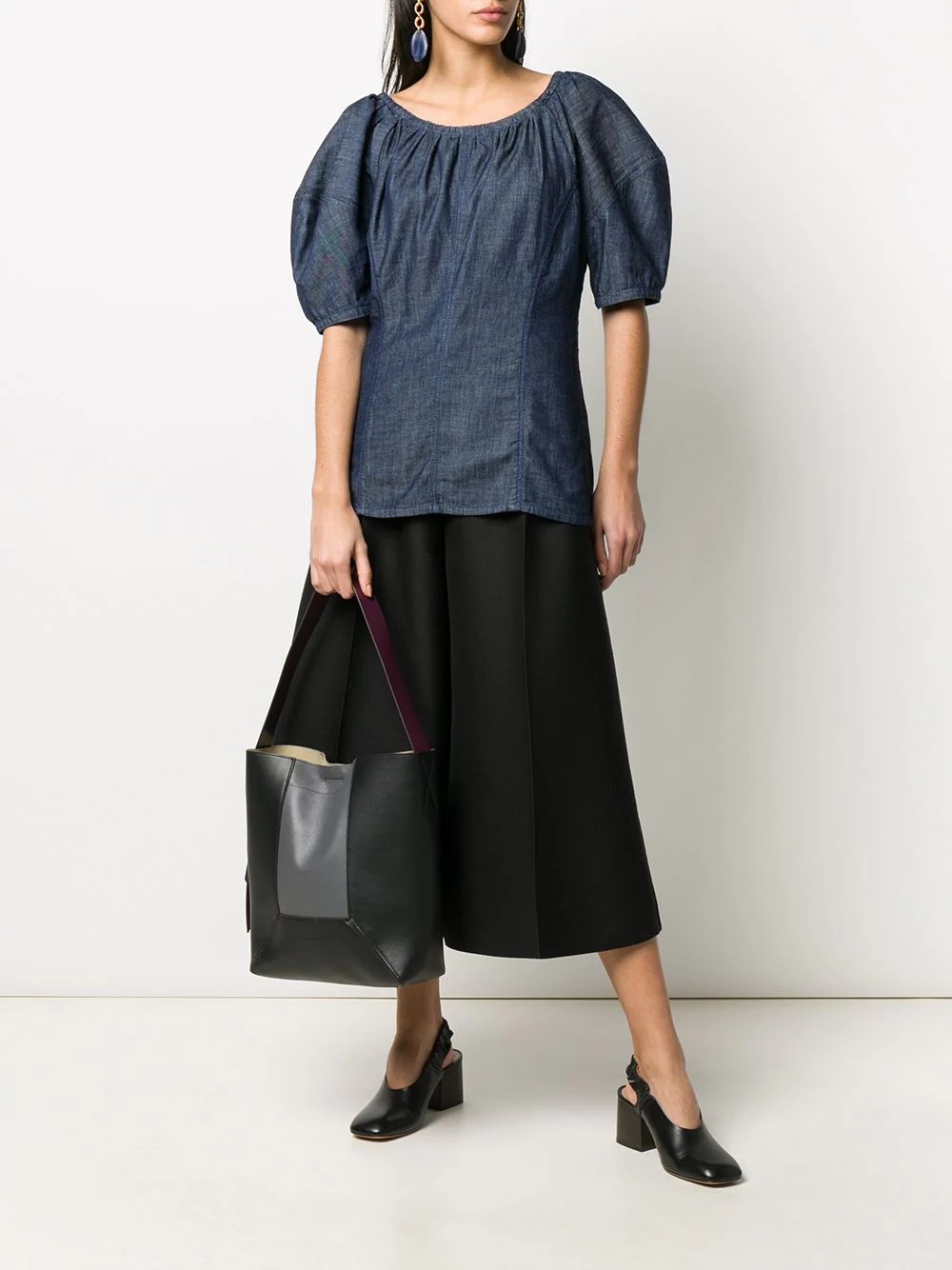 darted mid-rise culottes - 2