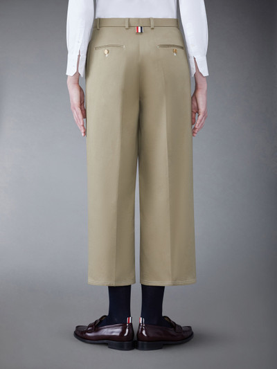 Thom Browne pleated cropped cotton trousers outlook