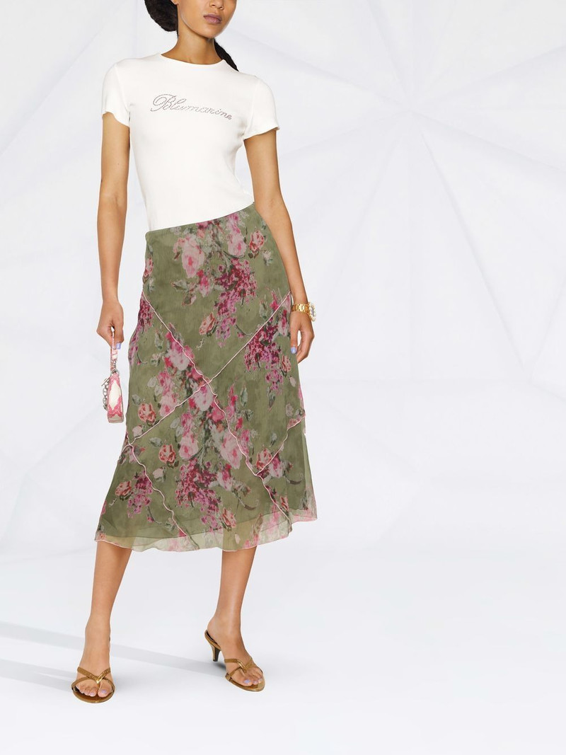 Blumarine stud-embellished logo T-shirt outlook