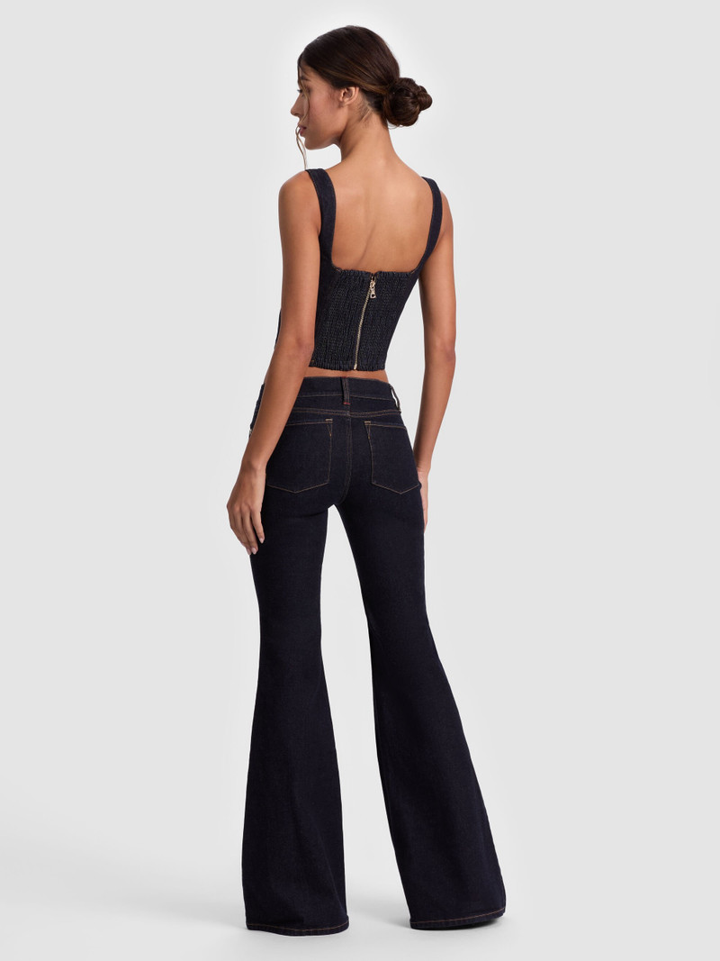 Alice + Olivia AVA SWEETHEART DENIM BUSTIER outlook