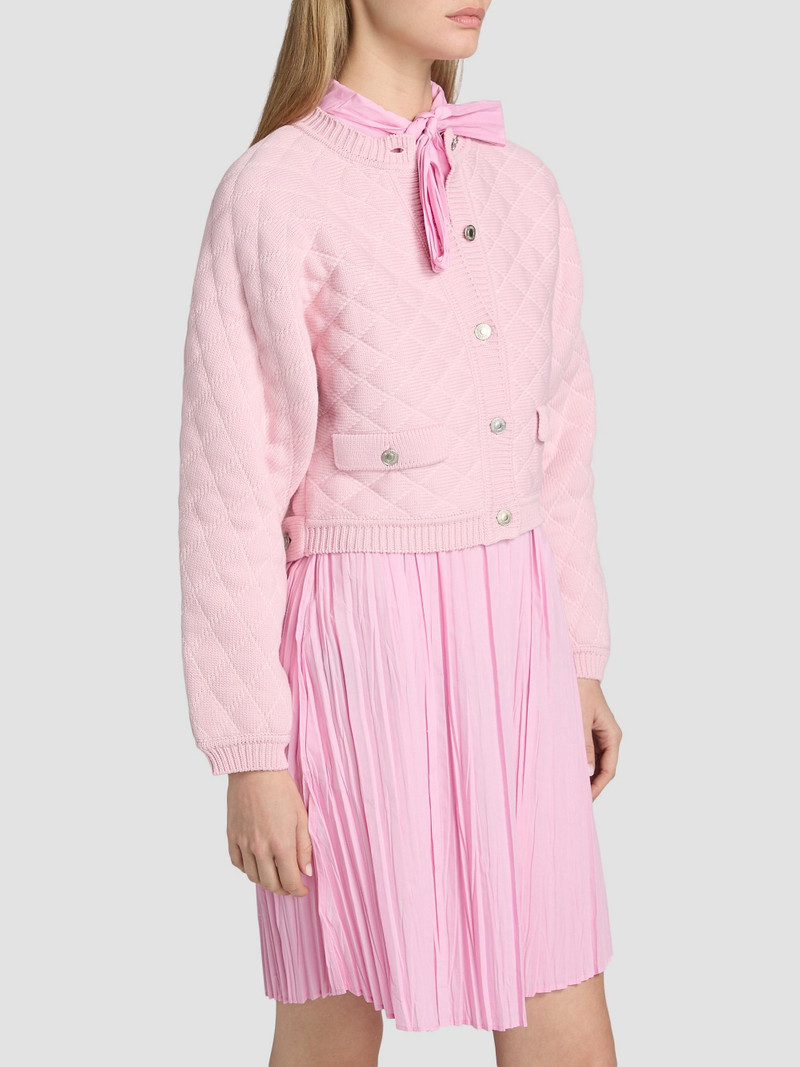Women's Quilted Cotton-Blend Jacket - Pink 4