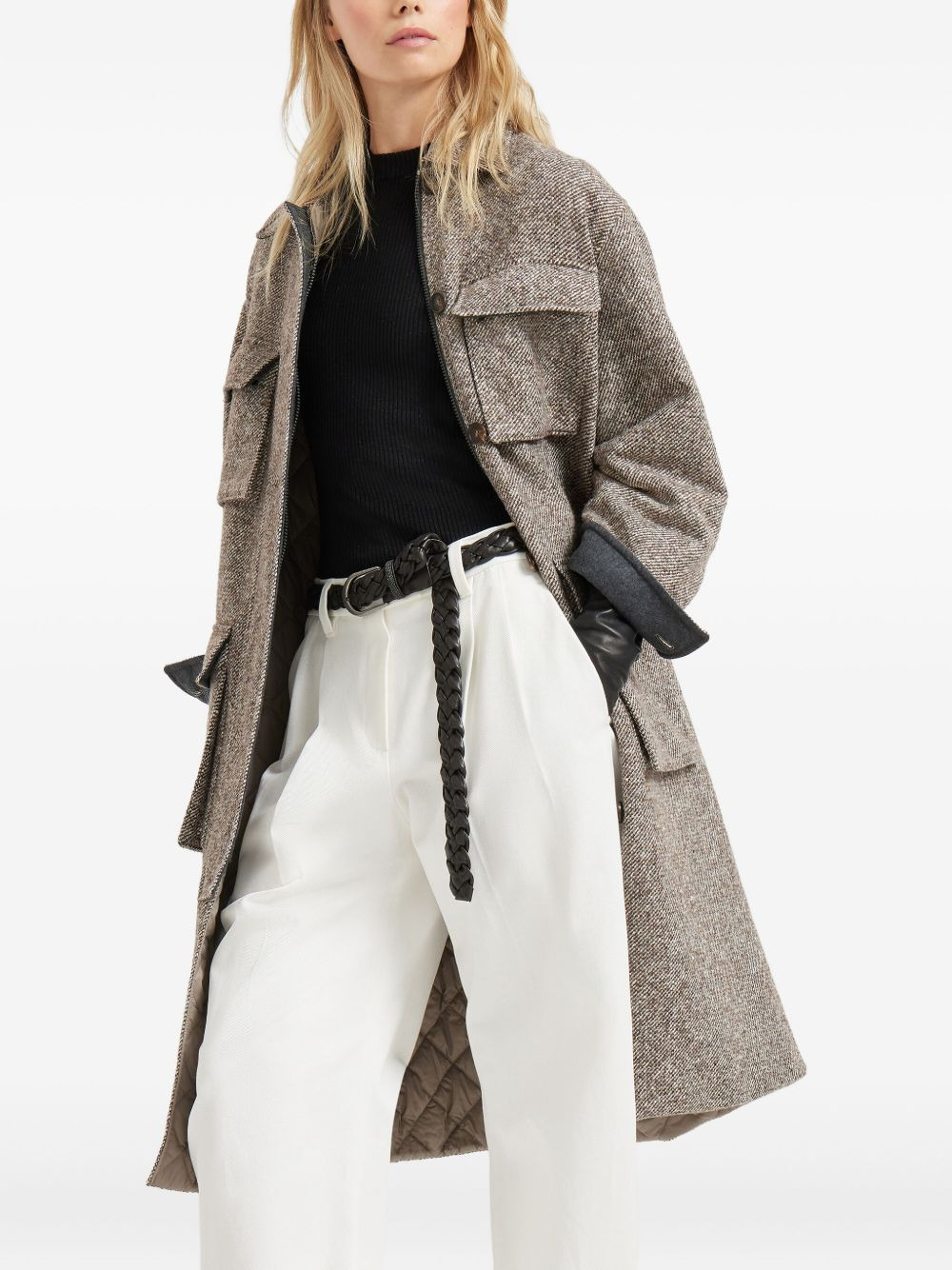 herringbone pocket jacket - 4