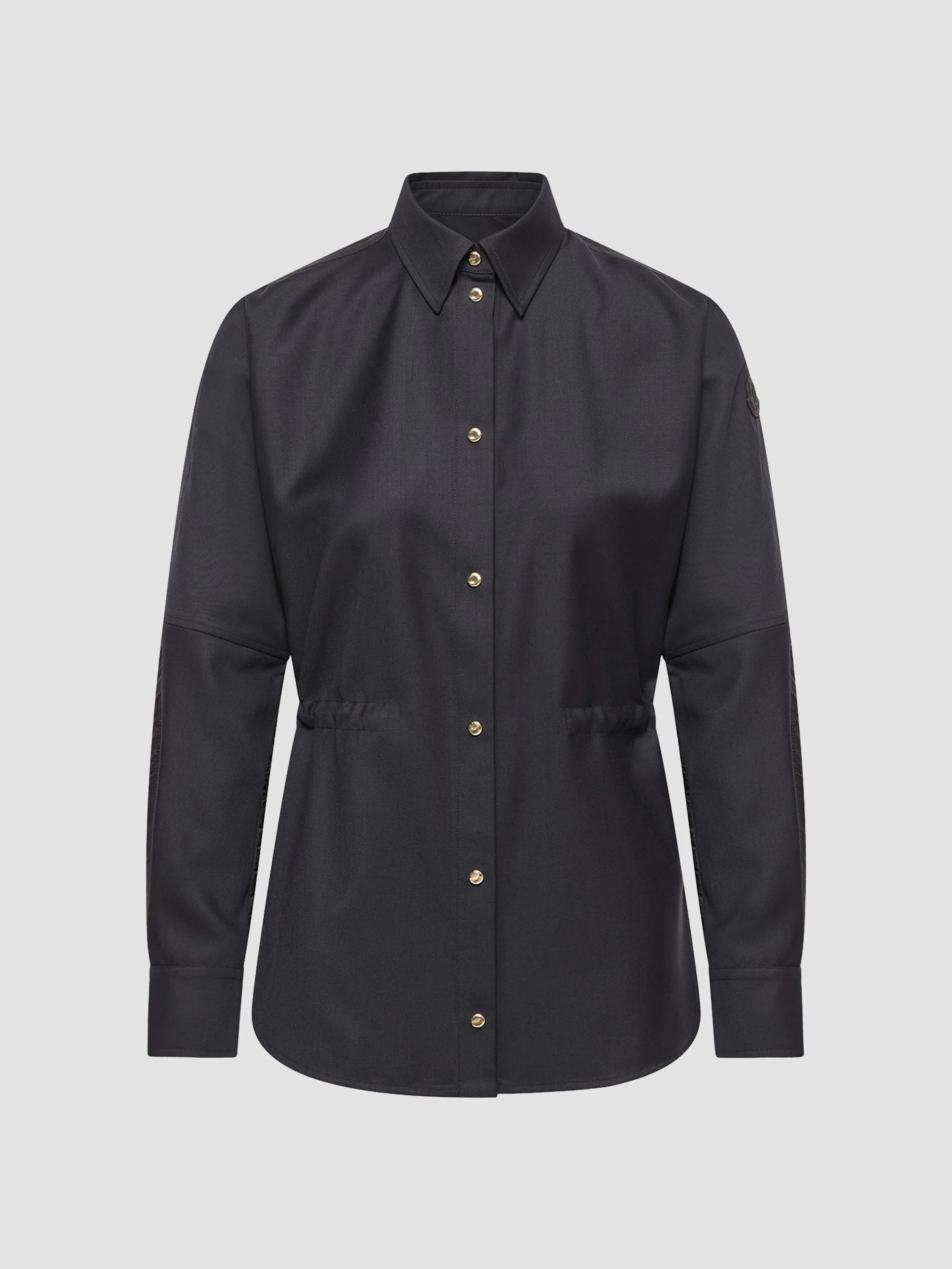 Women's Shacket in Wool - Dark Blue - 1