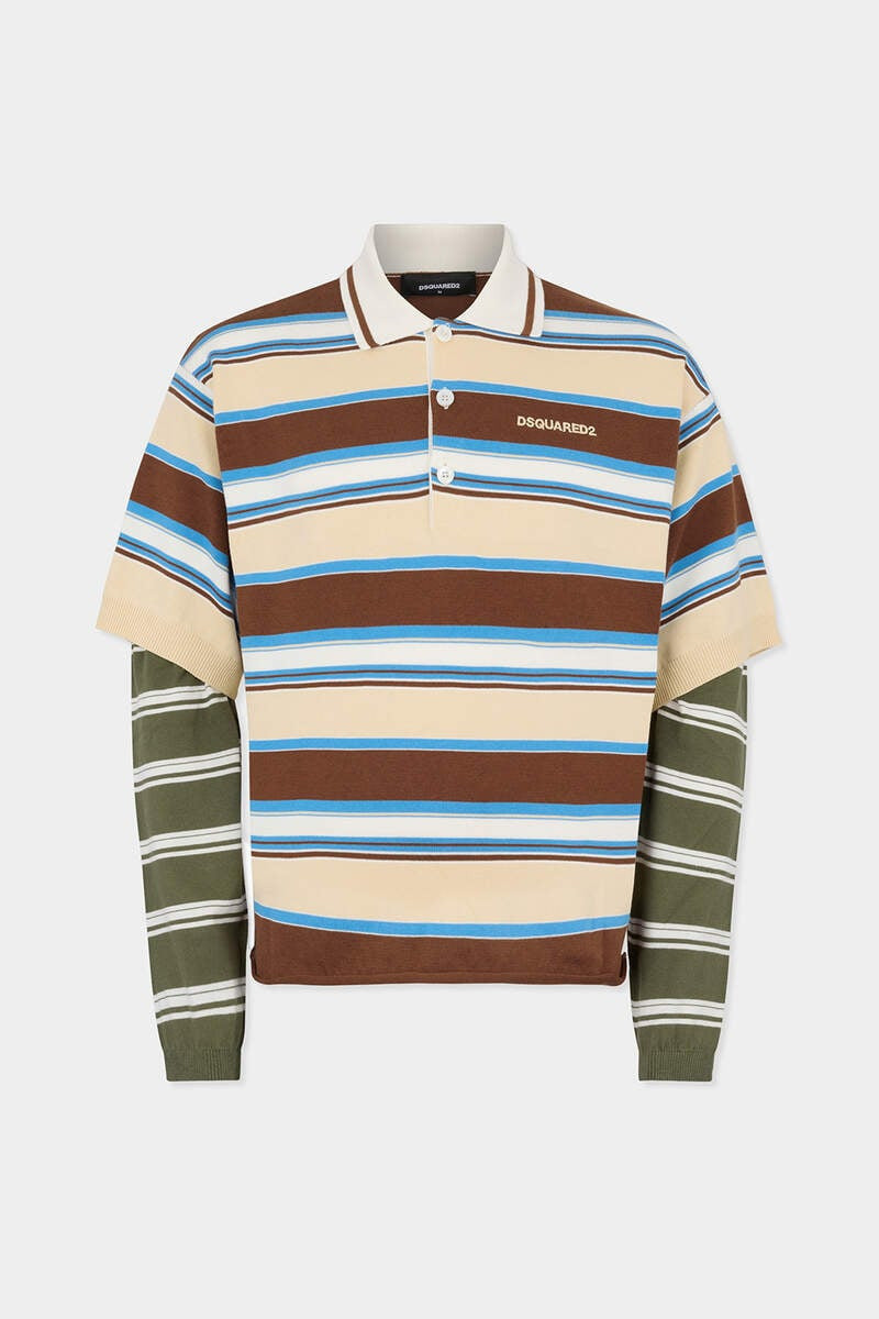 STRIPED LONG SLEEVES KNIT POLO 1
