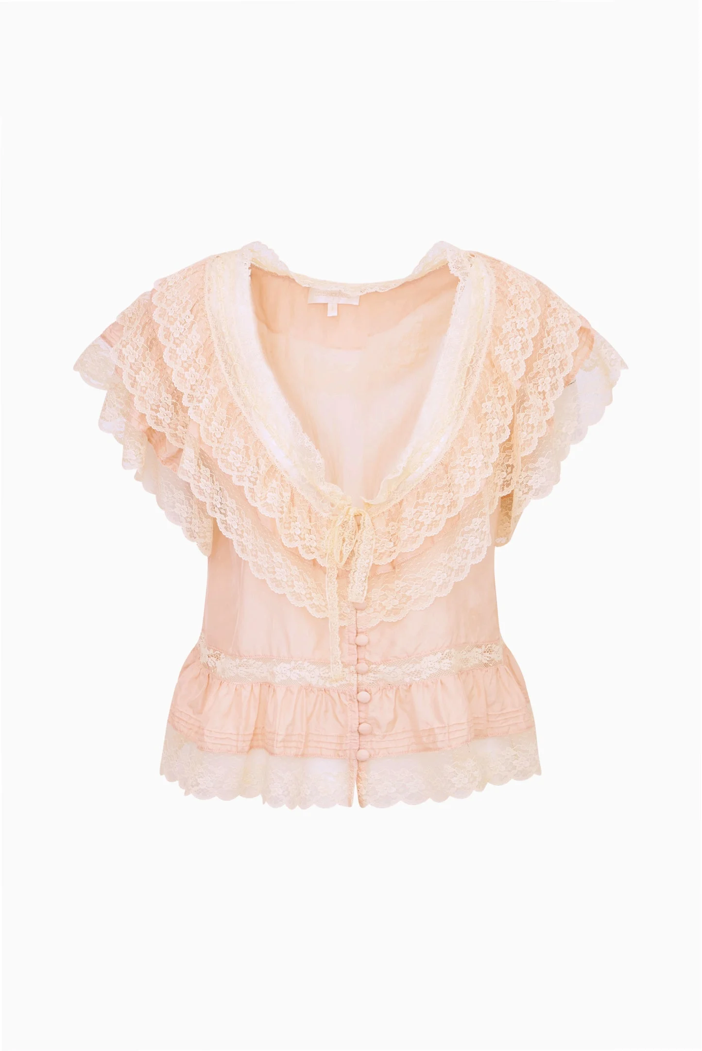 Persine Silk Ruffle Top - 1