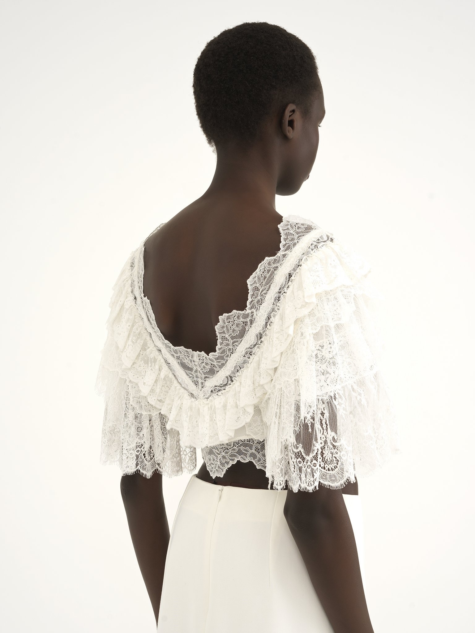HERITAGE V-NECK LACE TOP - 6