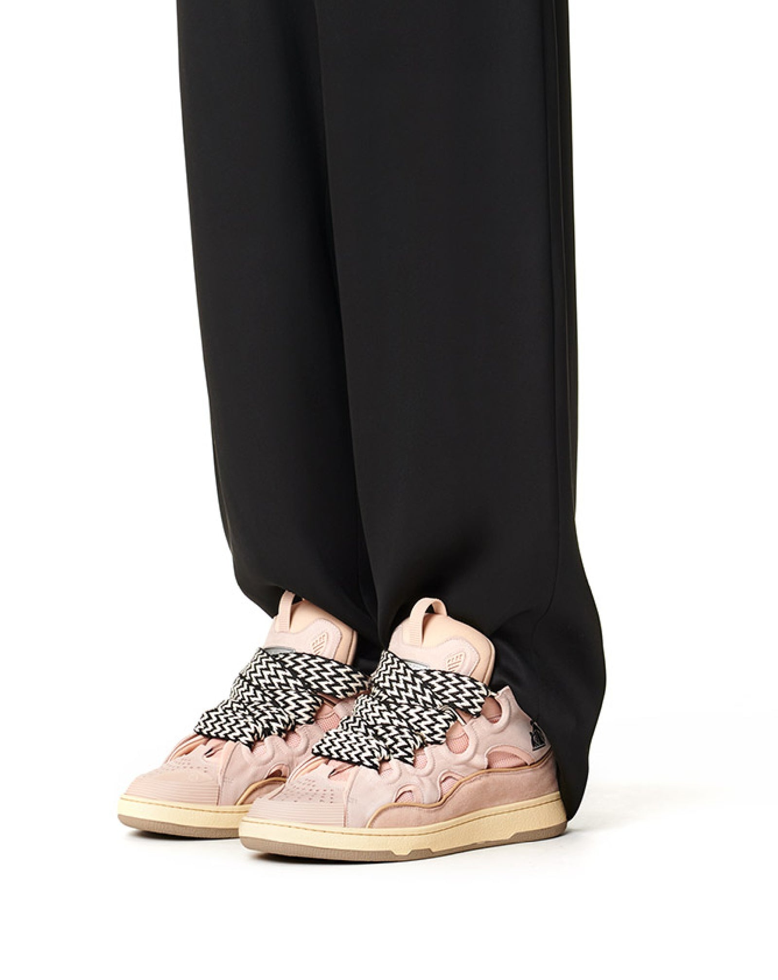 LEATHER CURB SNEAKERS - 5
