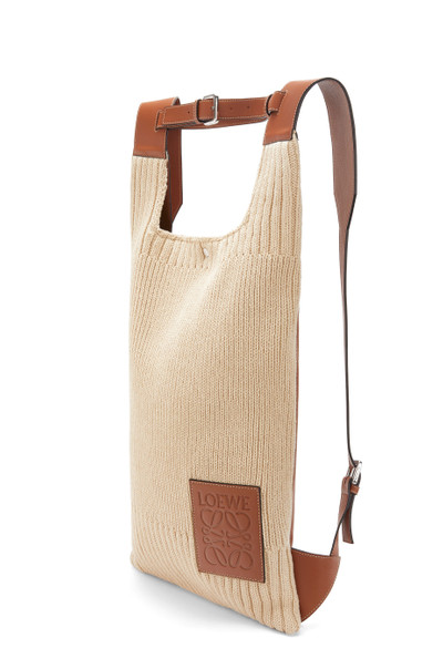 Loewe Shopper backpack in cotton and calfskin outlook