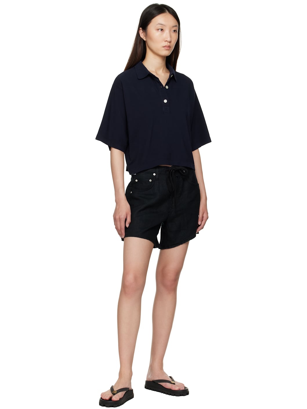 Black Brynn Drawstring Shorts - 4