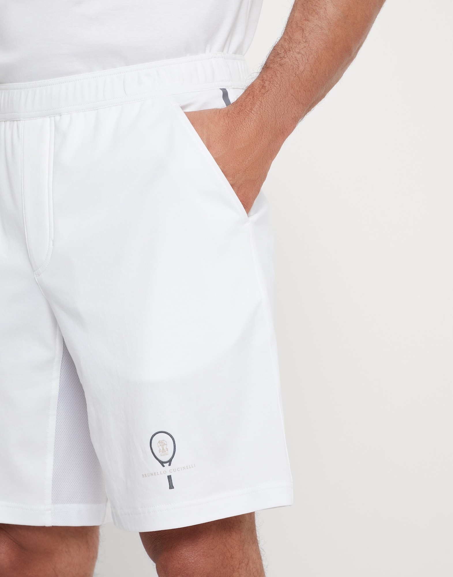 Cotton interlock Bermuda shorts with tennis logo - 3
