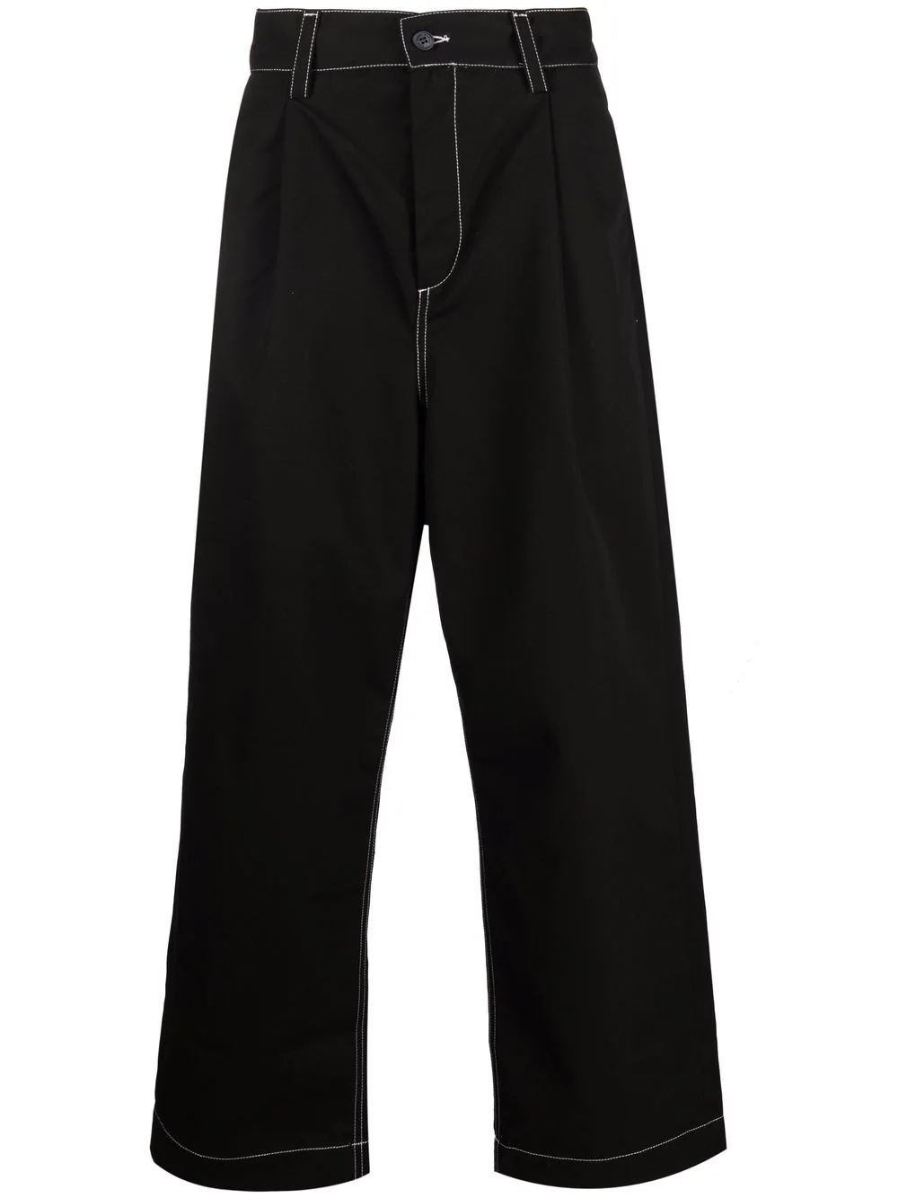 wide-leg cotton trousers - 1