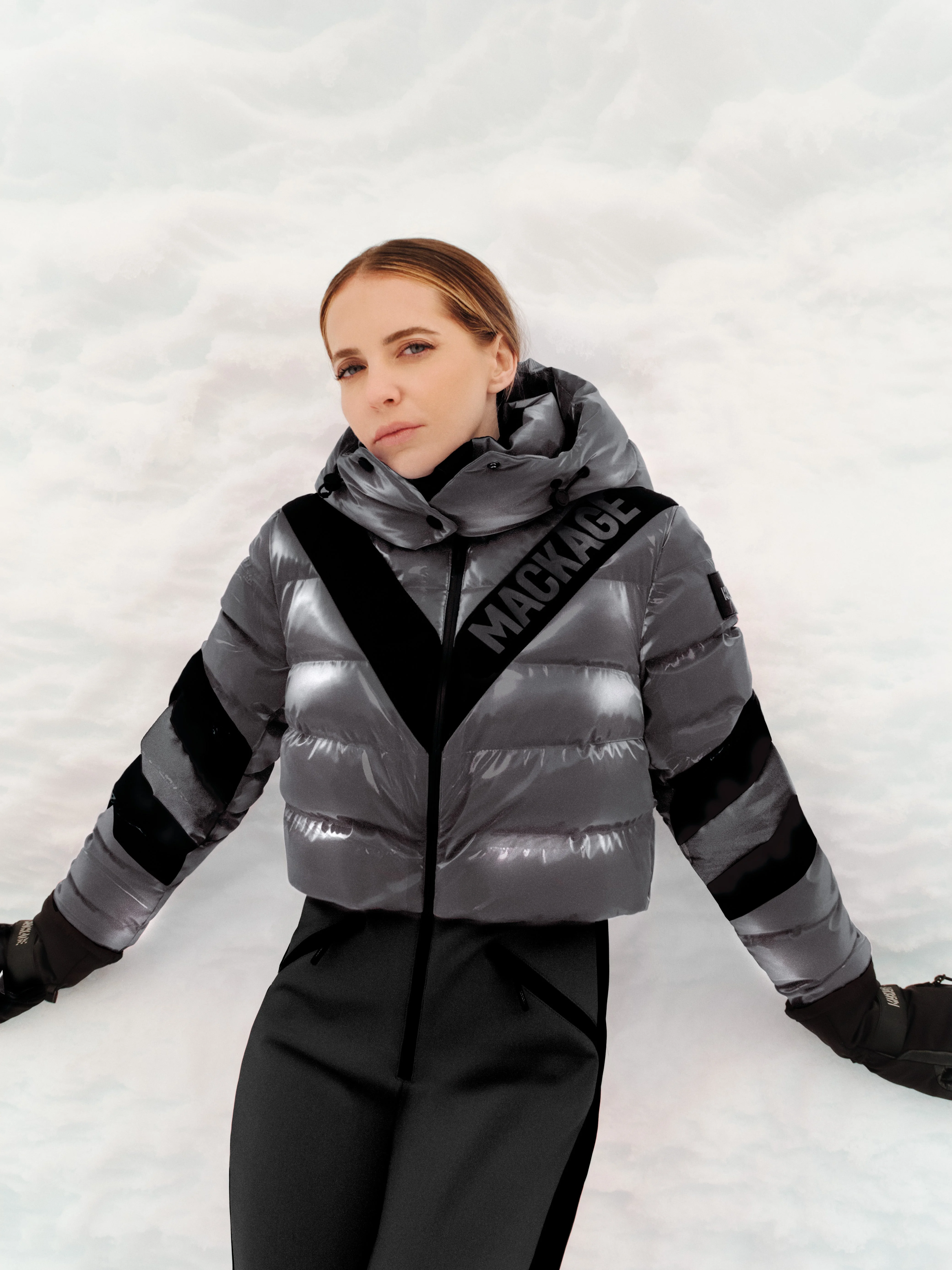 SATORY-GLO High-Gloss Down Ski Suit - 1