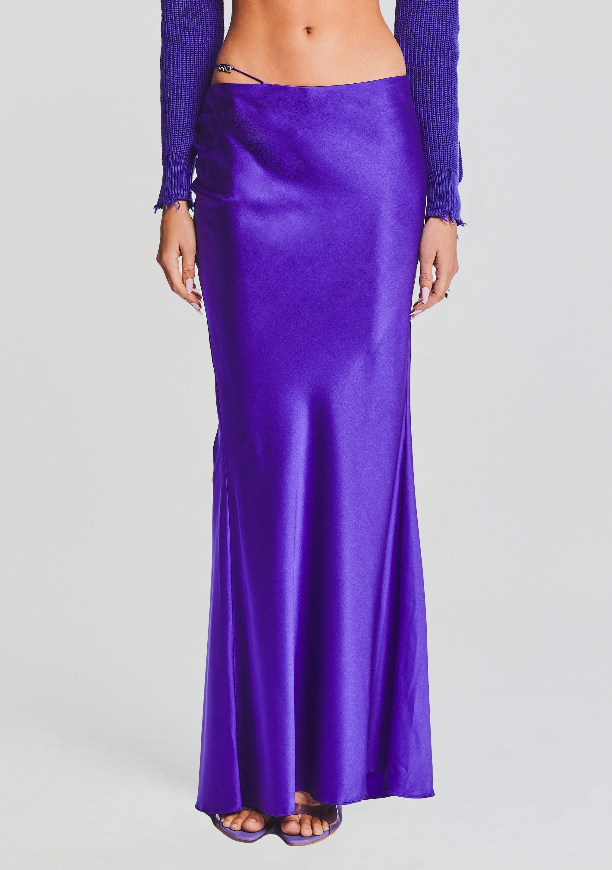 SILVANA SILK MAXI SKIRT - 1