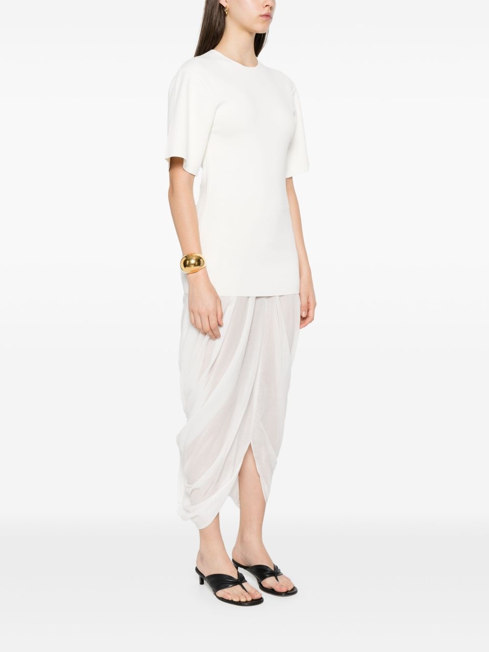panelled T-shirt dress - 3