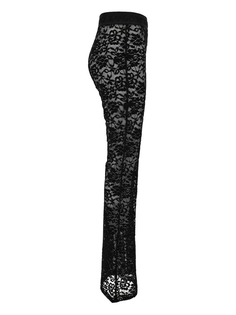 VERSACE JEANS COUTURE floral-lace trousers outlook