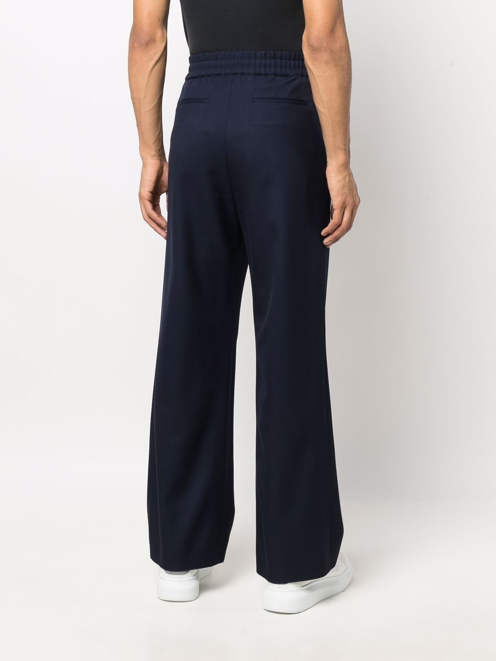 wide-leg twill trousers - 4