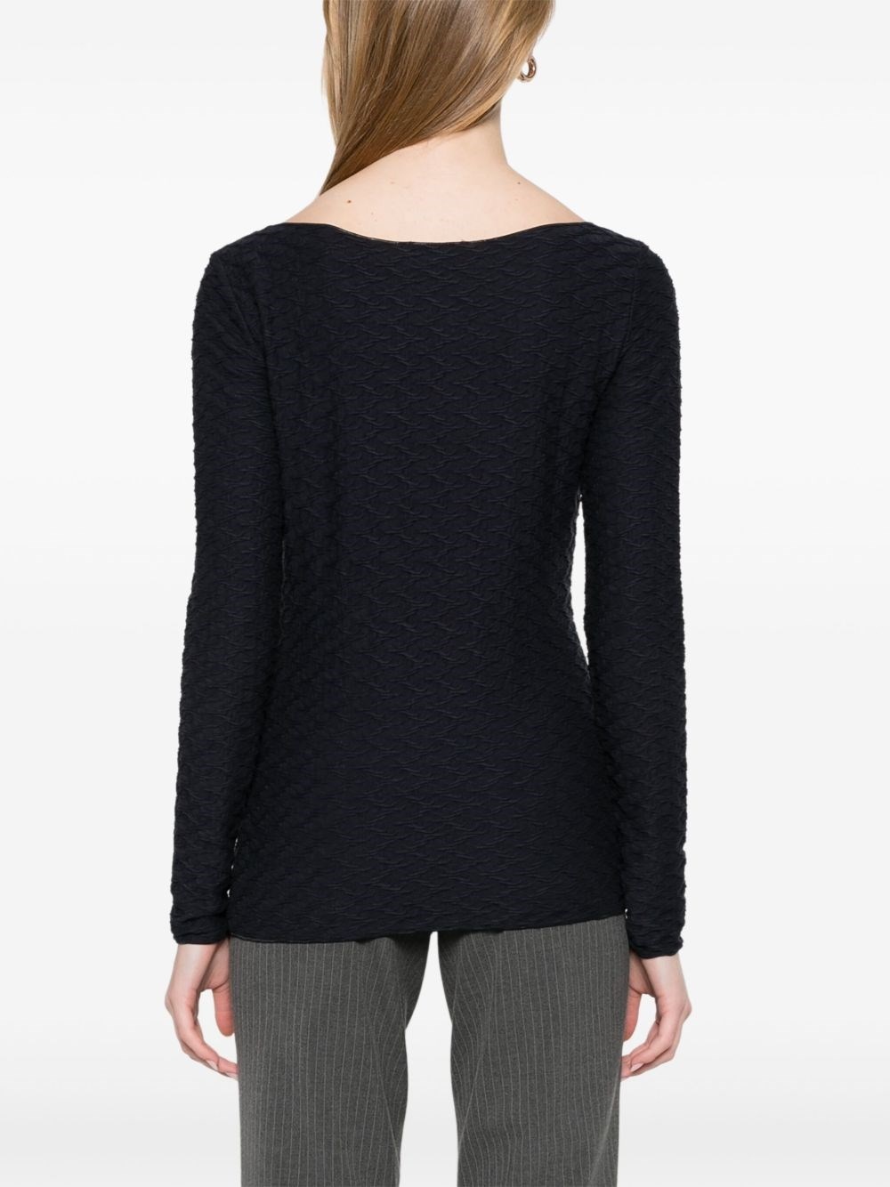 Jacquard boat-neck top - 4