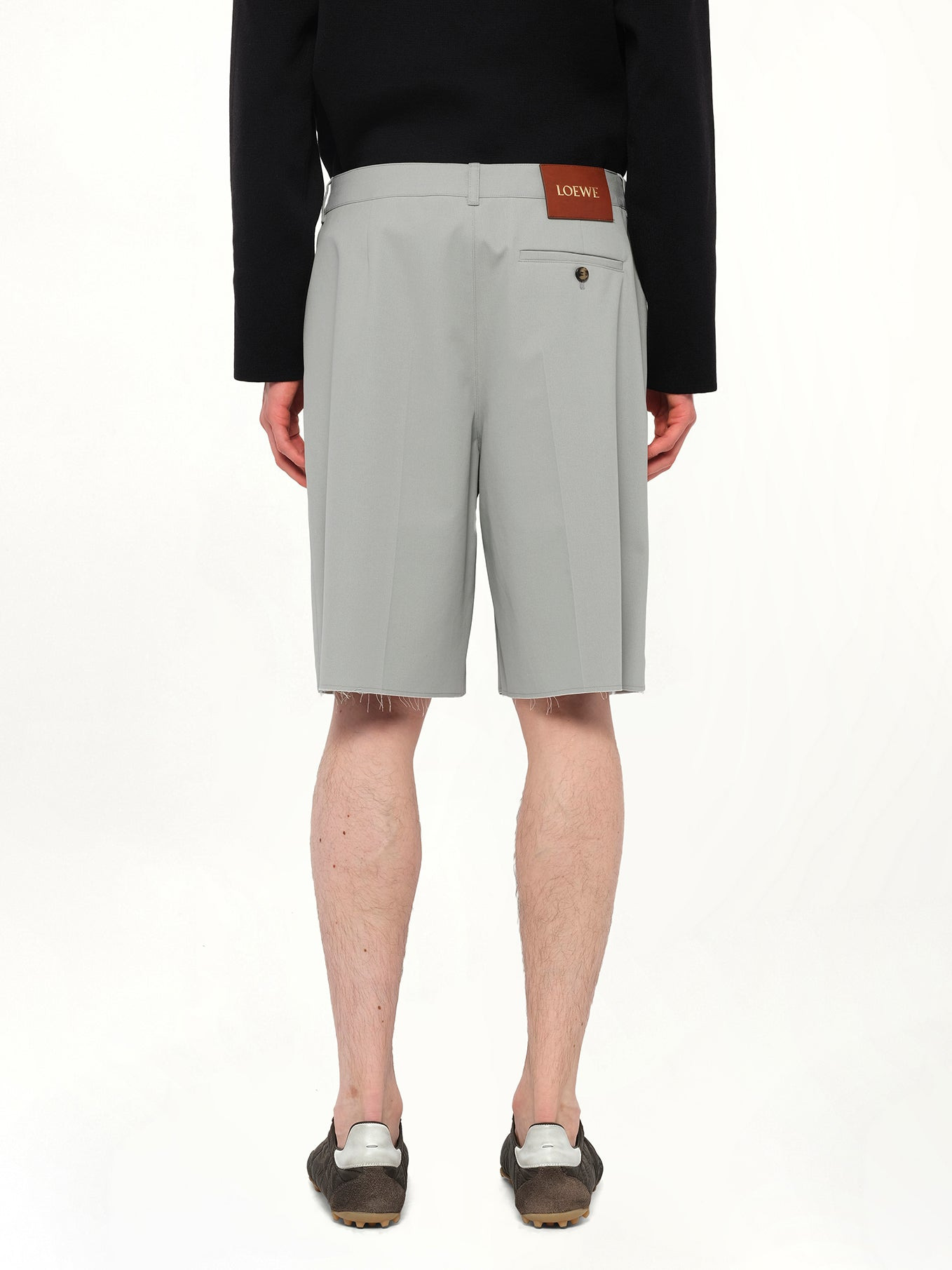 Anagram Shorts in Light Grey - 5