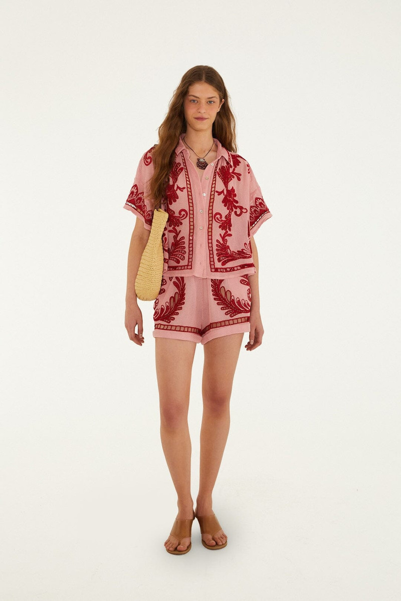 Light Pink Arabesc Shorts 4
