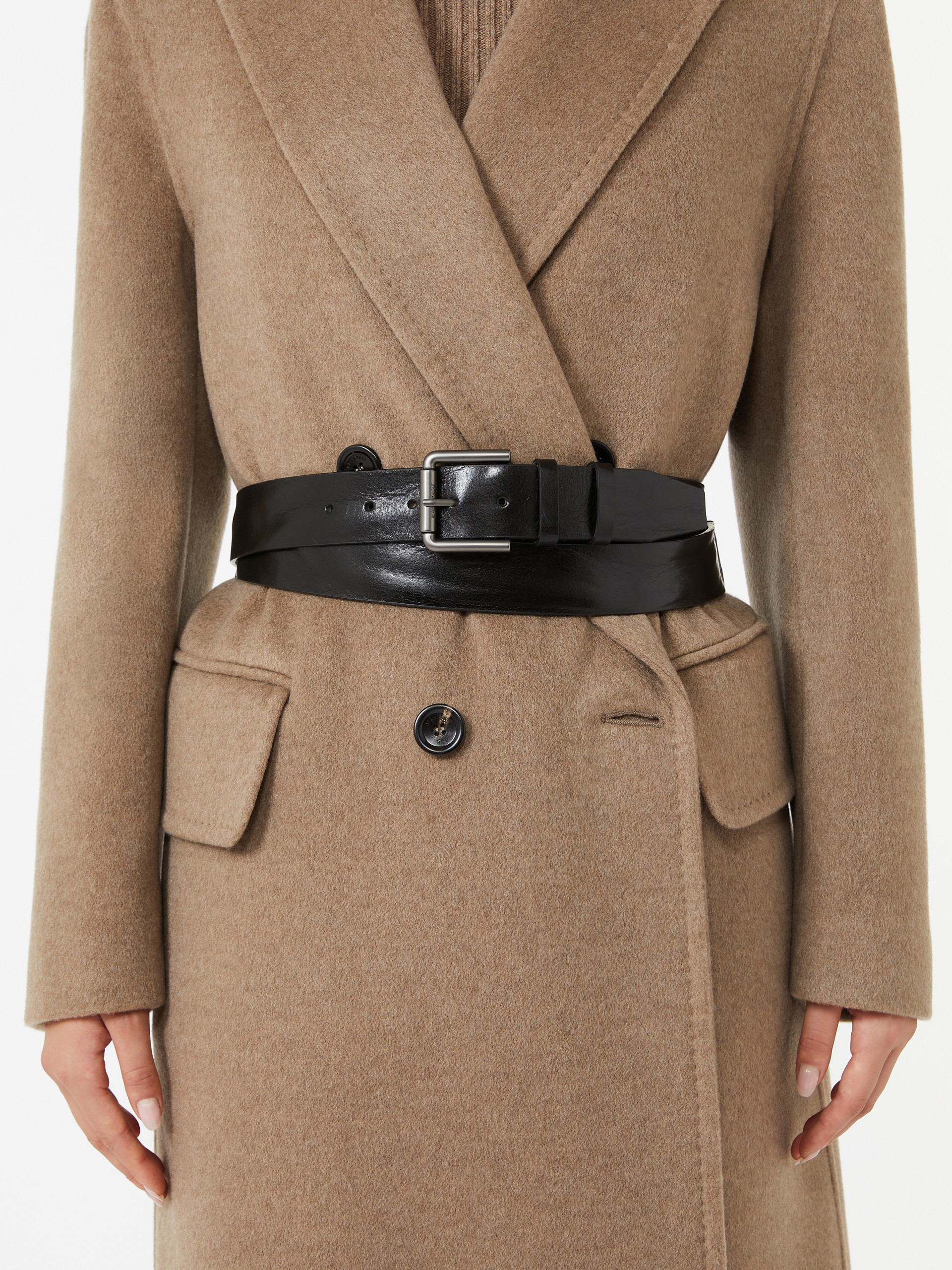 BUCKLE40XLONG Long leather belt - 3