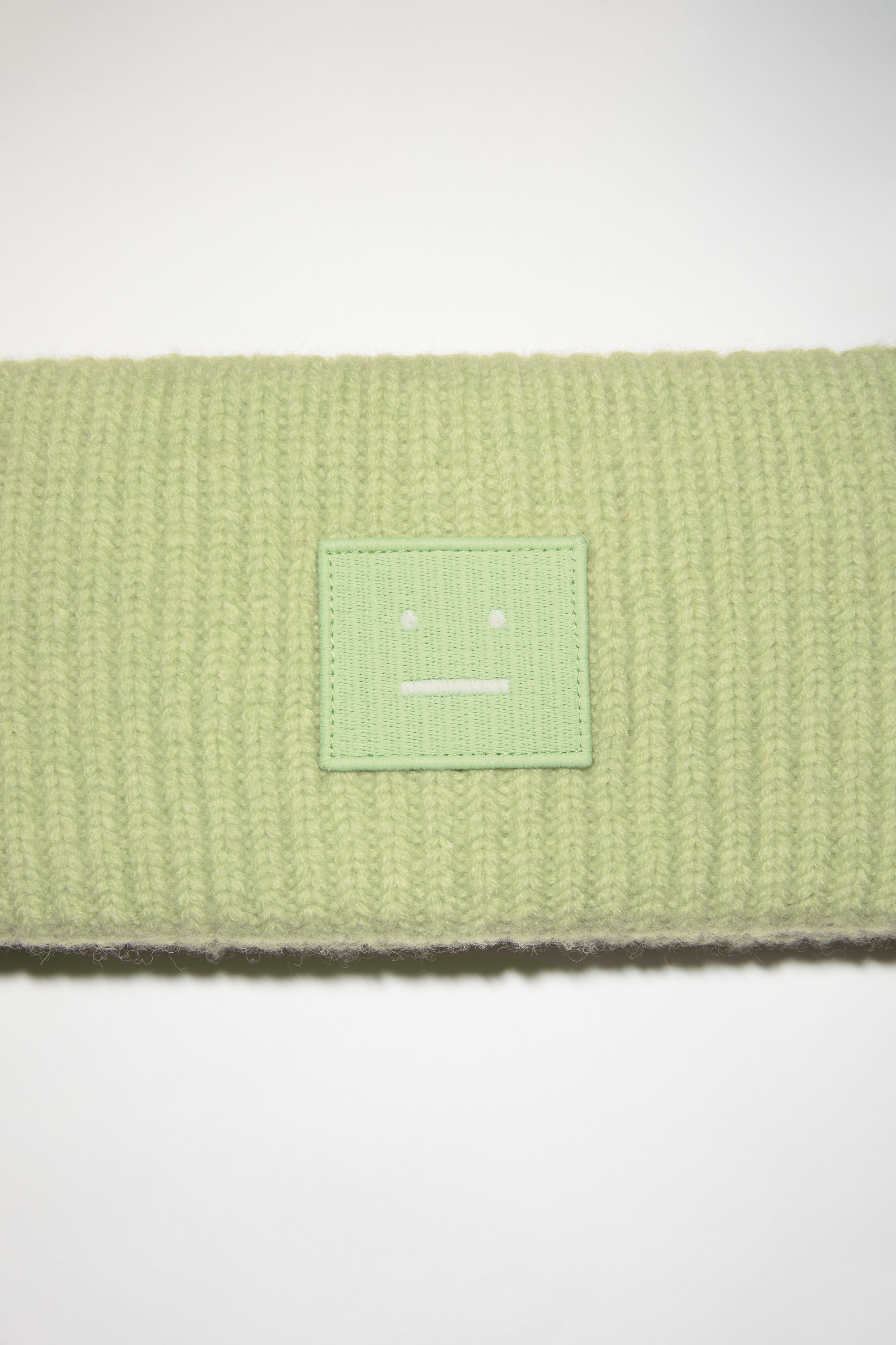 Ribbed knit headband - Pale green melange - 4