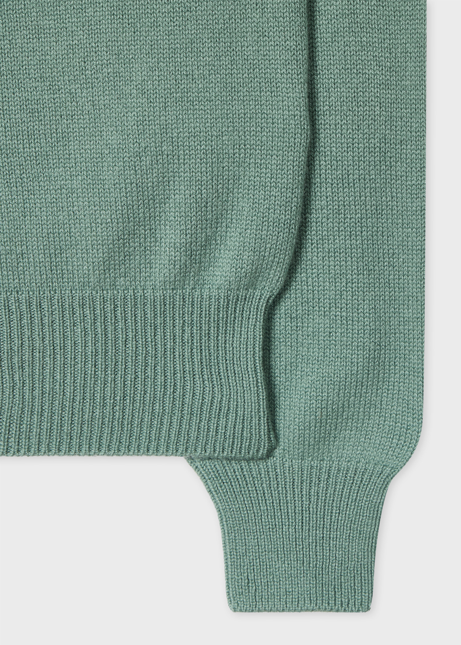 Sage Green Cashmere Crew Neck Sweater - 2