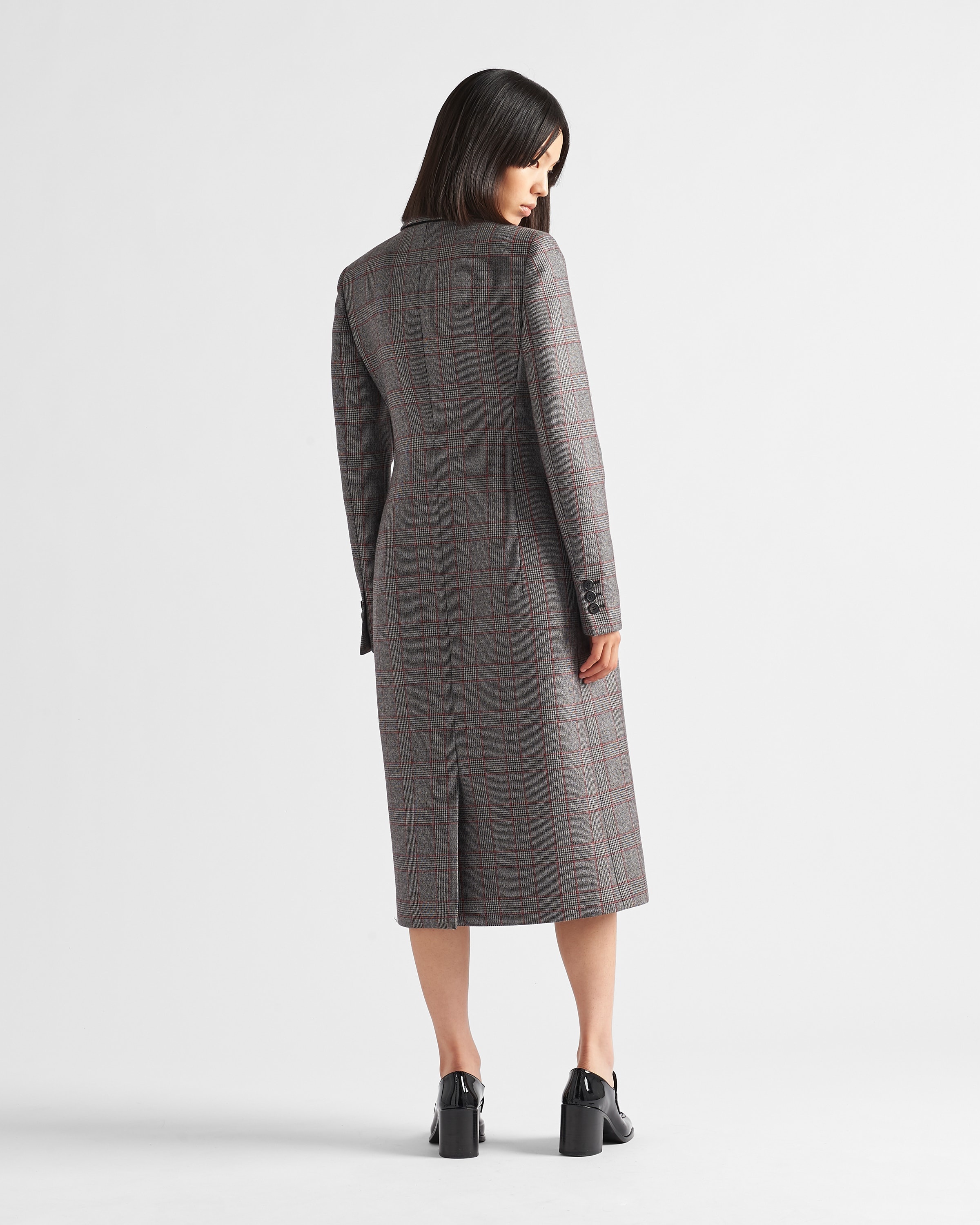 Single-breasted Prince of Wales mouliné coat - 5