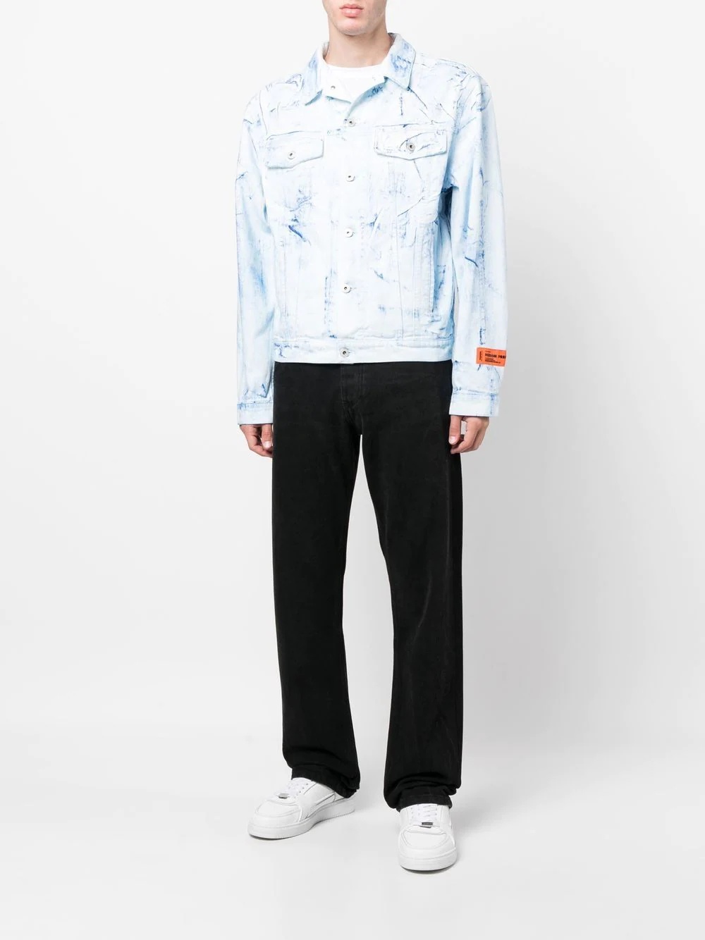 Overdyed button-up shirt jacket - 2