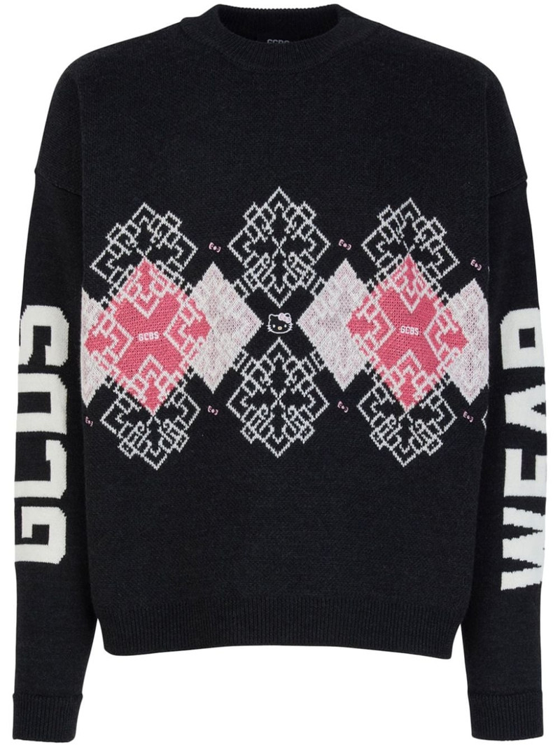 Hello Kitty-embellished knitted jumper 1