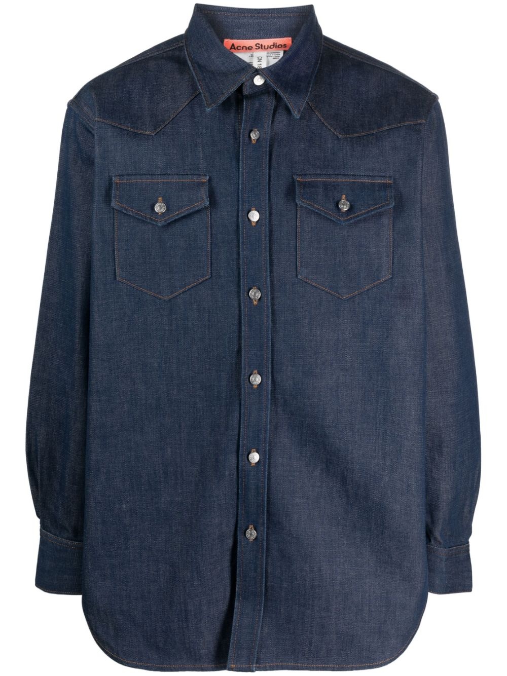 long-sleeve denim shirt - 1