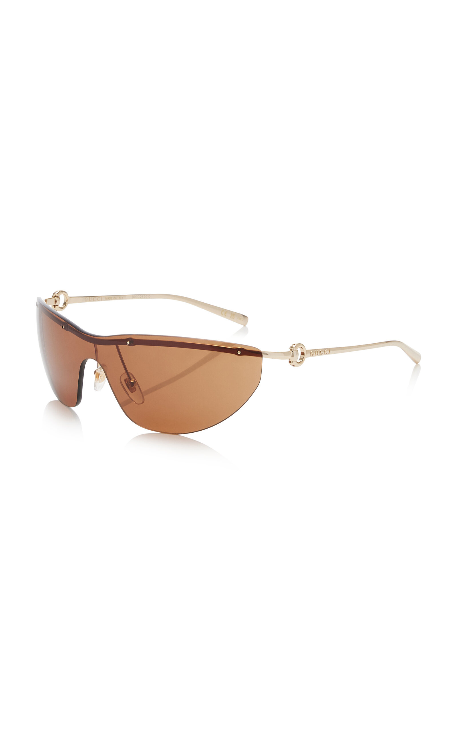 Mask-Frame Metal Sunglasses brown - 3