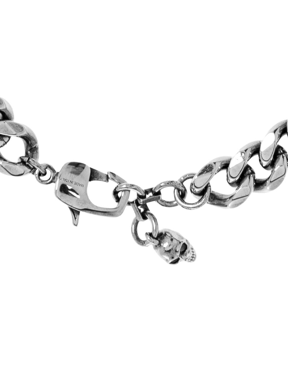 SKULL-PLAQUE CURB-CHAIN BRACELET - 4