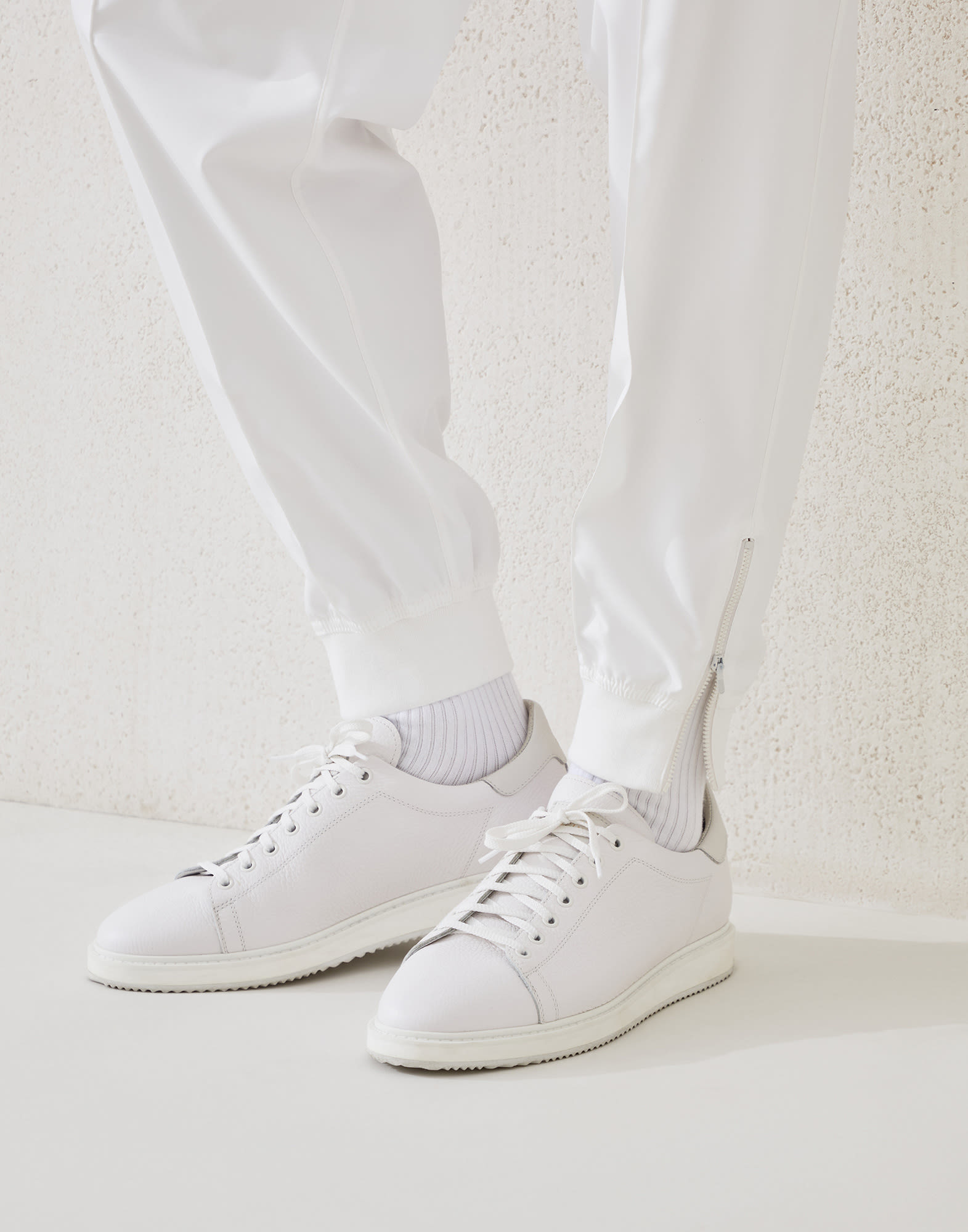 Grained calfskin sneakers - 4