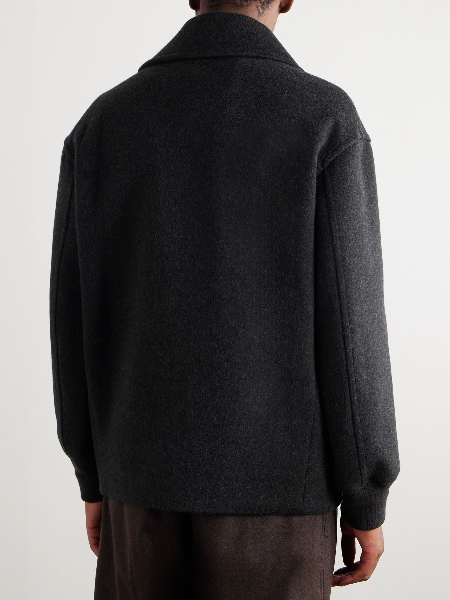 Marius Brushed-Cashmere Jacket Charcoal - 3