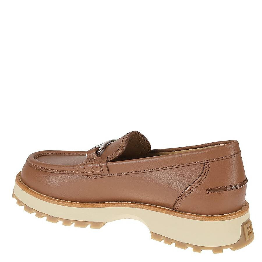Fendi O'Lock Slip-On Leather Loafers - 3