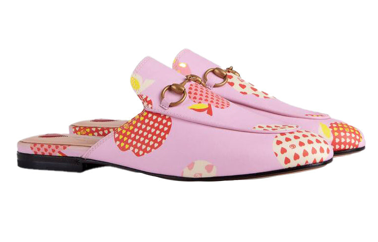 (WMNS) Gucci Princetown Slippers 'Pink Orange' 664201-22M10-5770 - 3