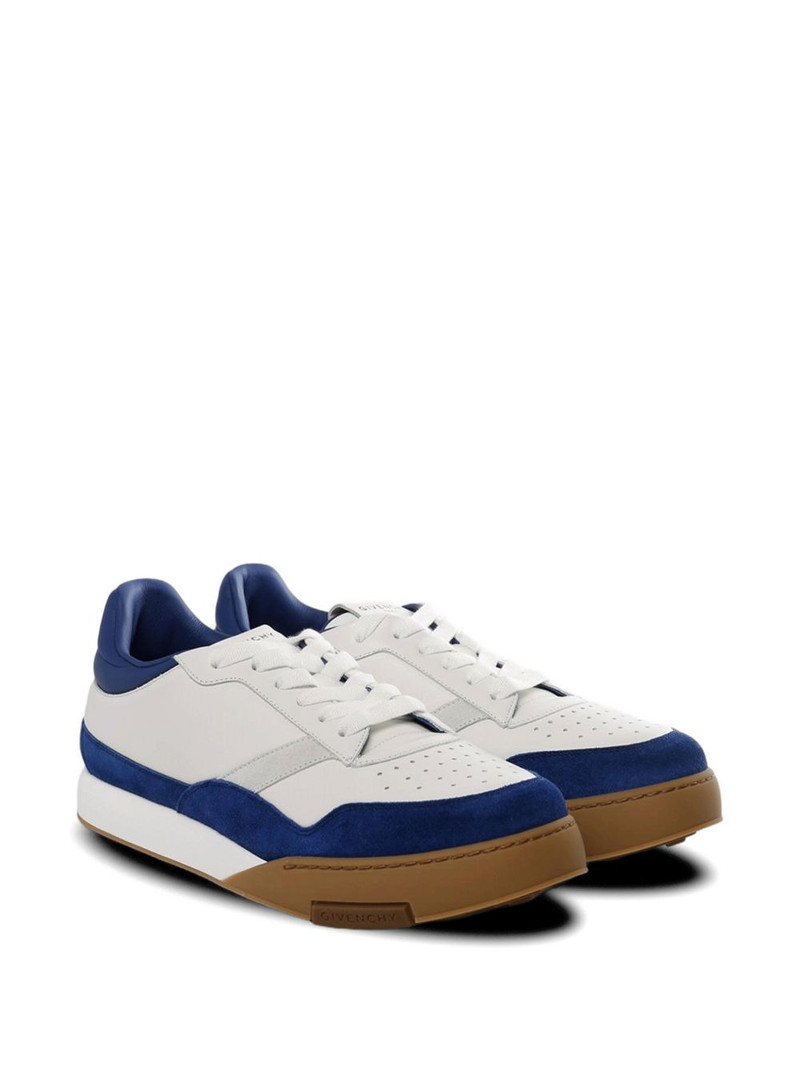 Givenchy perforated panel leather sneakers outlook