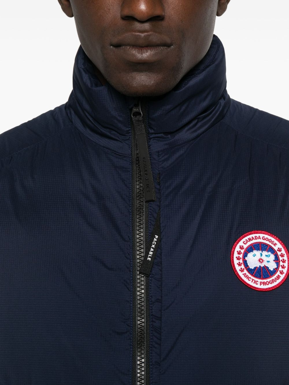 Lodge logo-patch quilted gilet - 5
