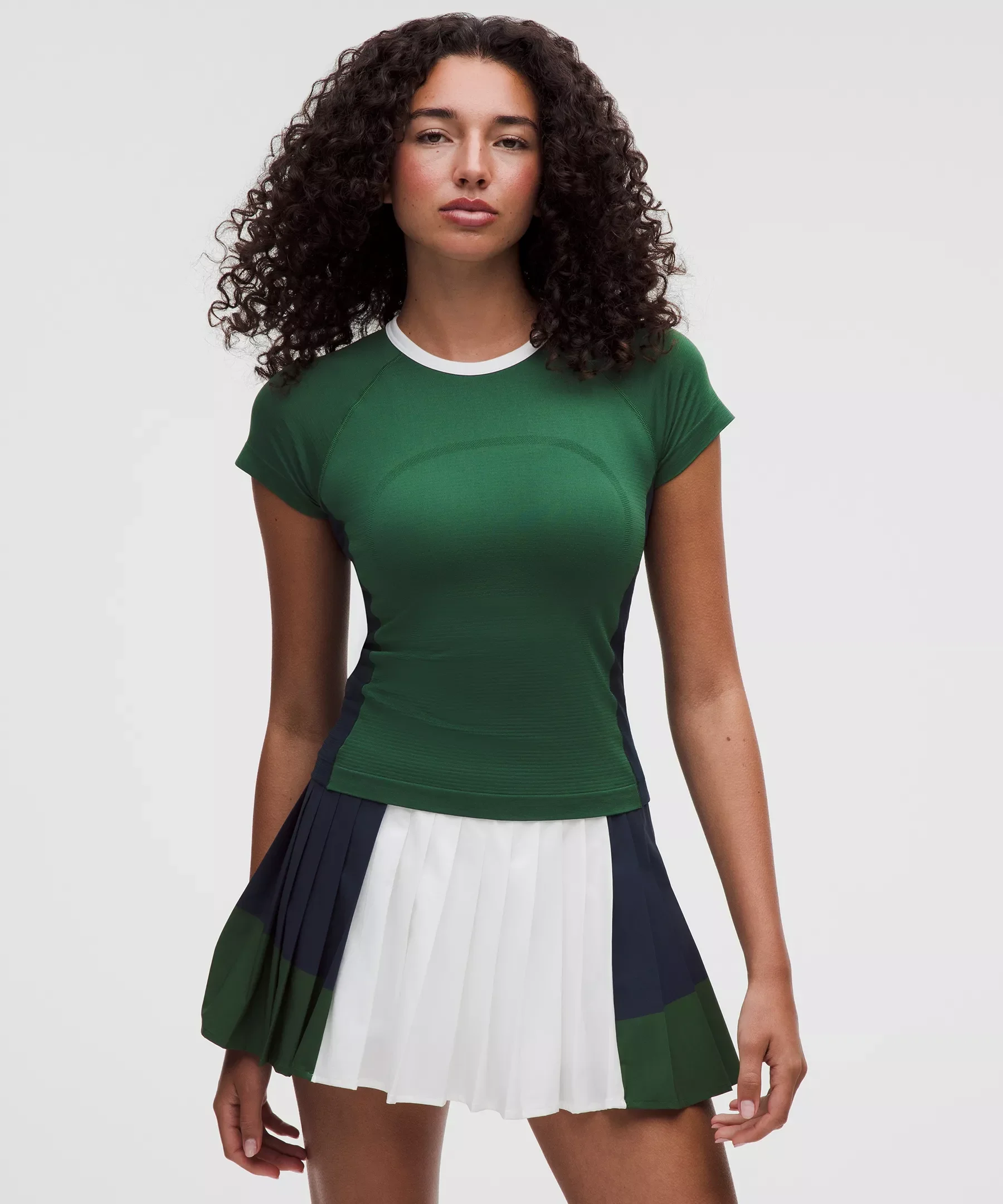 Swiftly Tech Short-Sleeve Shirt 2.0 Waist Length *Colourblock - 1
