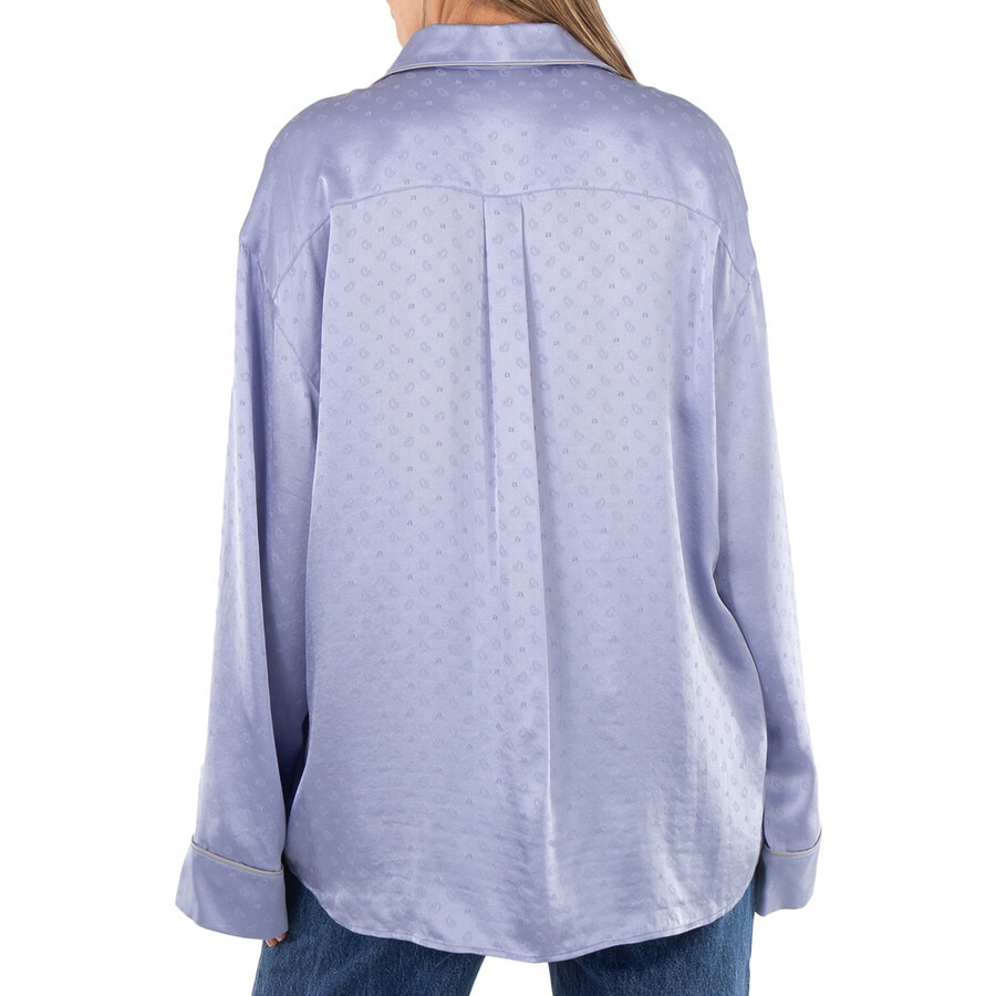T by Alexander Wang Ladies Blue Bells Pajama Long Sleeve Shirt - 2