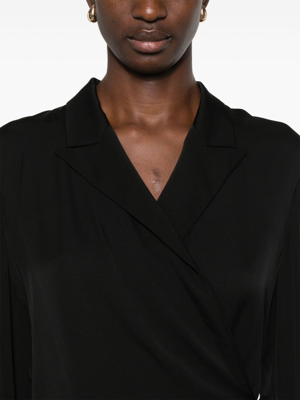lapel maxi dress - 5
