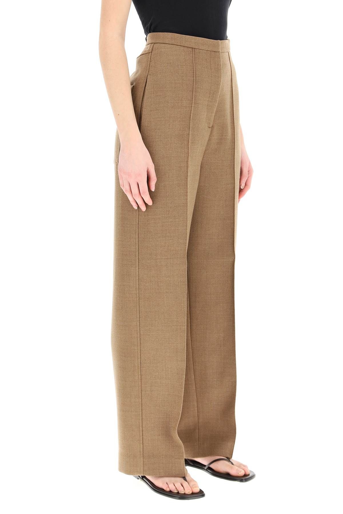 WIDE LEG BUSINESS WOOL TROUSERS - 3