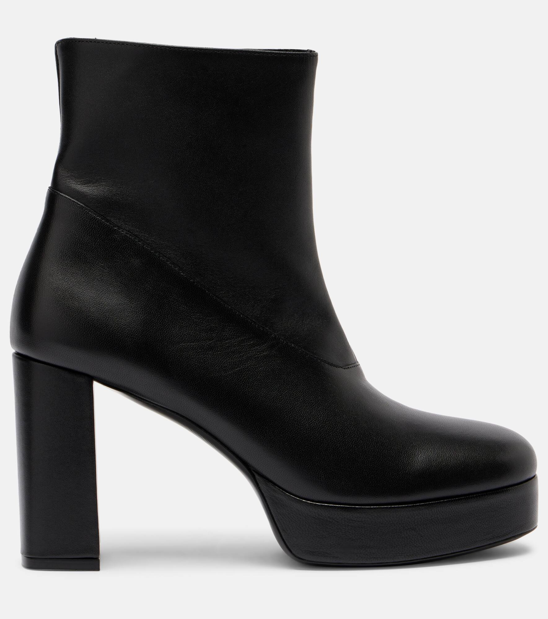 Jodie leather platform ankle boots - 4