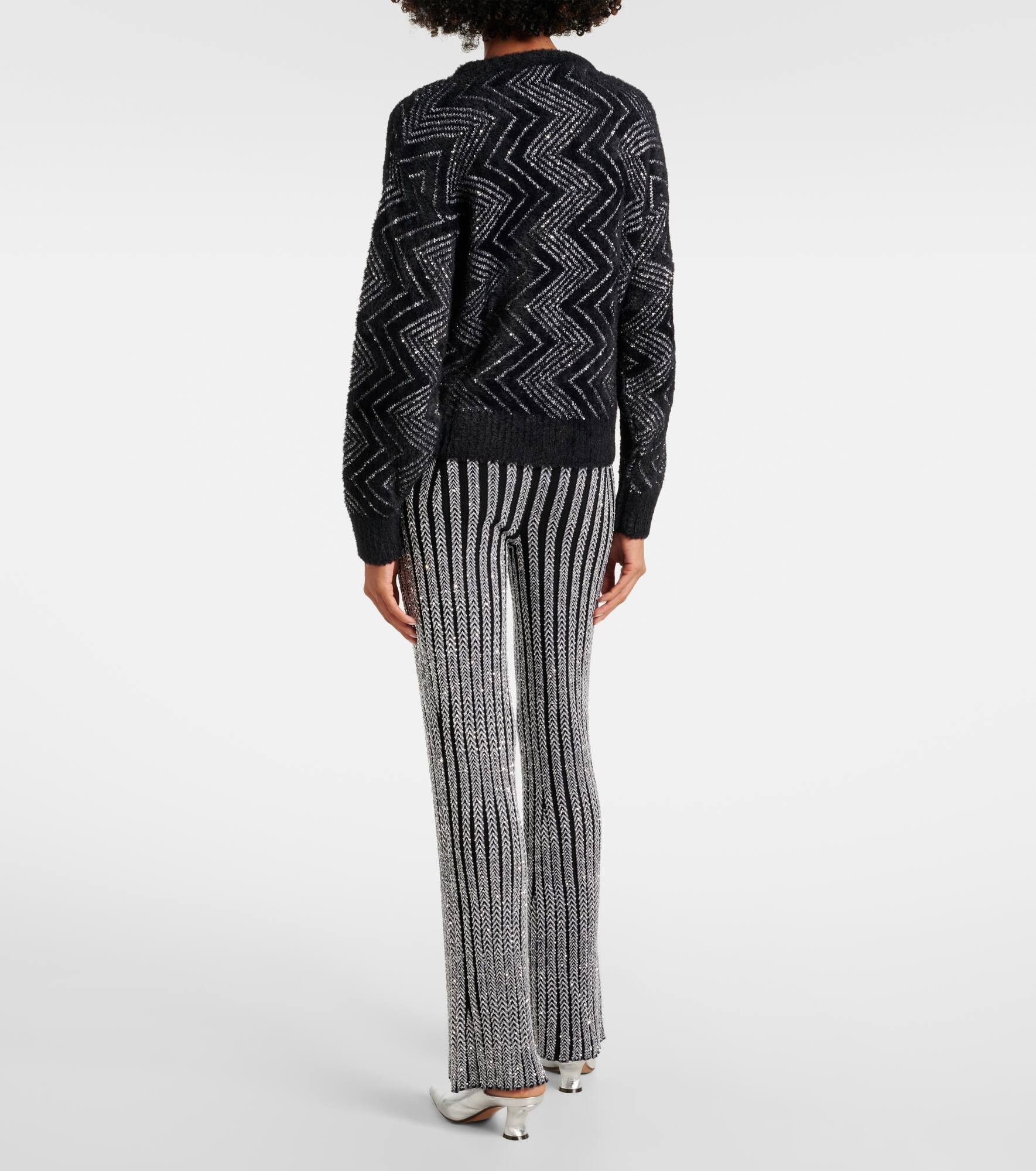 Zig Zag metallic knit sweater - 3
