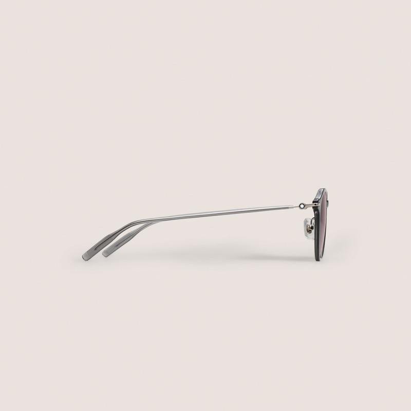Montblanc Round Sunglasses with Grey Injection Frame outlook